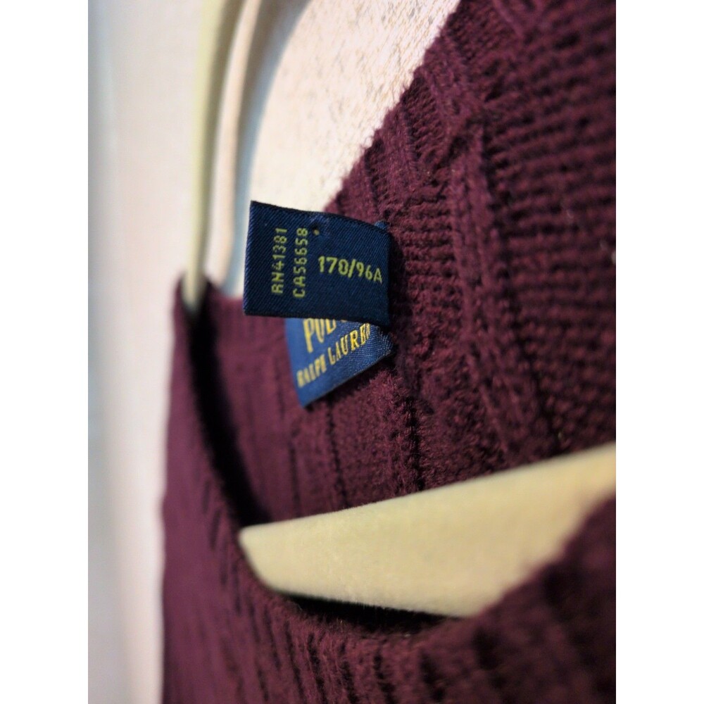Women’s Polo Ralph Lauren Purple Crewneck Cotton Sweater Size Large - Picture 4 of 6